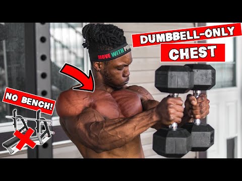 CHEST WORKOUT WITH DUMBBELLS AT HOME |  NO BENCH REQUIRED!