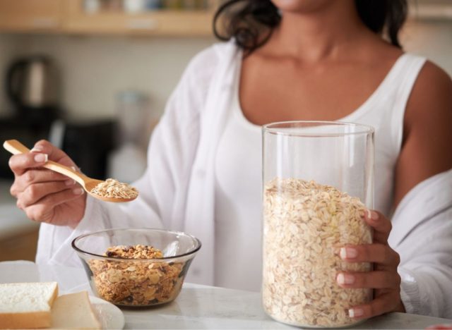 Woman Making Oatmeal