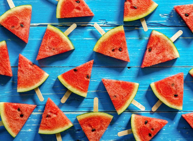 Watermelon Slices On Sticks