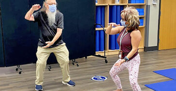 Couple in whole health exercise