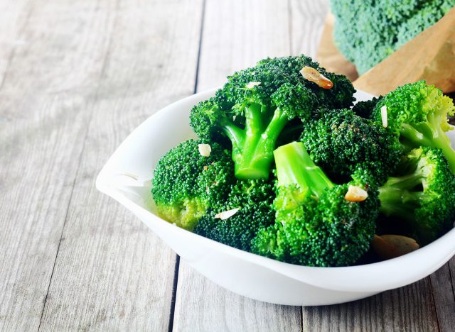 steamed broccoli in a bowl, concept of tips to keep weight off for good