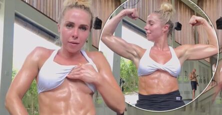 Love Island's Gabby Allen Shows Off Her Ripped Body During Gym Workout