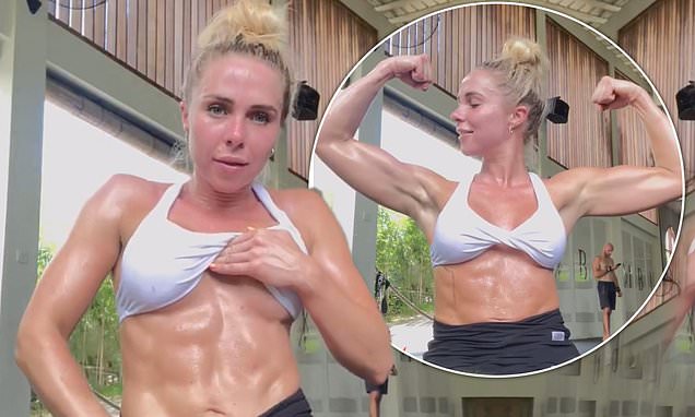 Love Island'S Gabby Allen Shows Off Her Ripped Body During Gym Workout