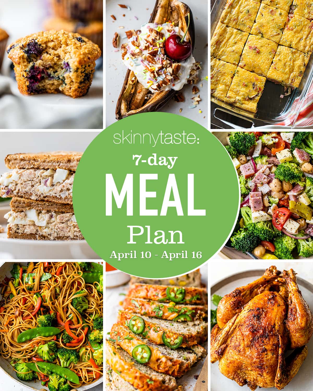 7-Day Healthy Meal Plan (April 10-16)