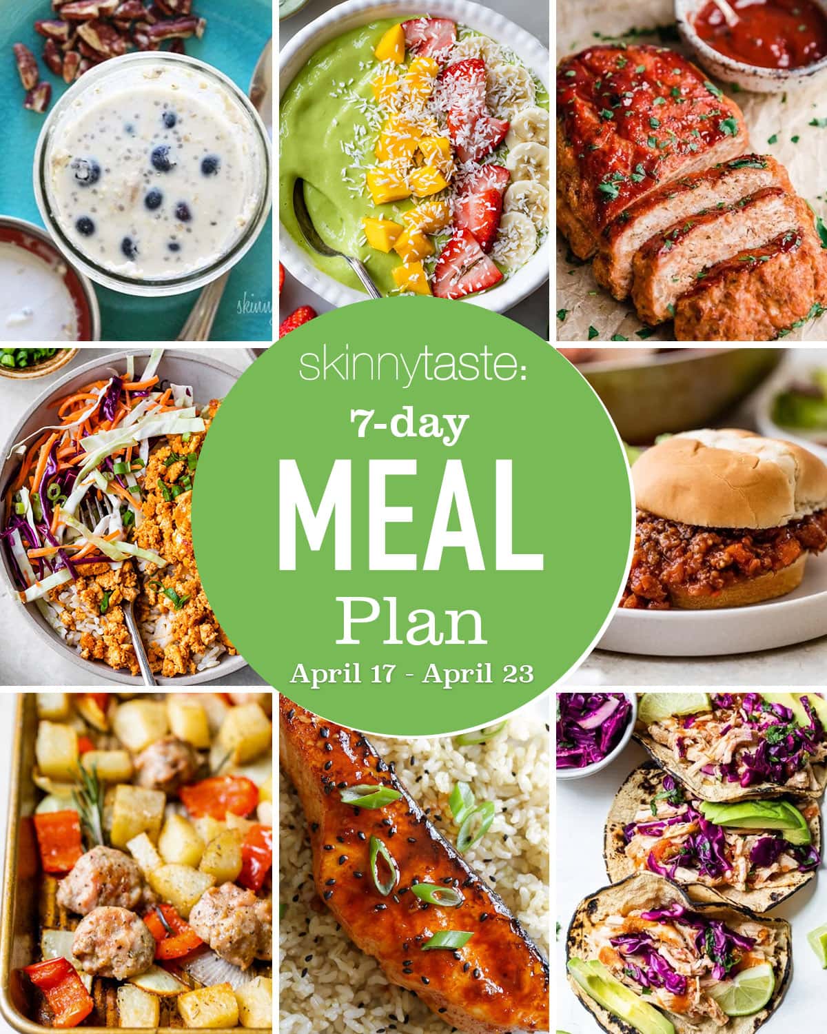 7-Day Healthy Meal Plan (April 17-23)