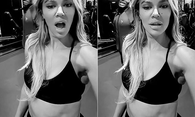 Khloe Kardashian Wears Full Makeup During Two-Hour Workout