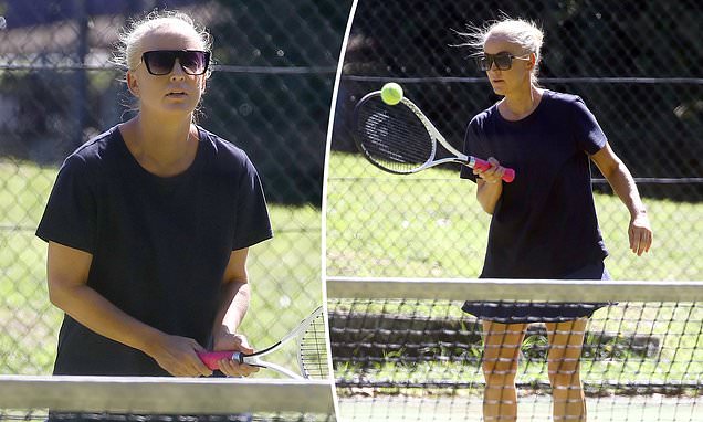 Radio Star Jackie 'O' Henderson Breaks A Sweat On The Tennis Court After Losing Weight