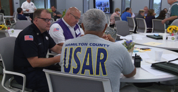 Emergency planners conduct a training exercise involving a mock hazmat fire in Madeira