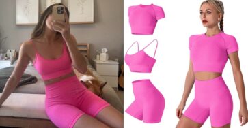This 3-piece sportswear set is perfect for summer workouts, and it's on sale now